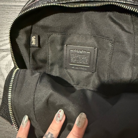 Coach Black Backpack with Red Accents - Picture 3 of 4